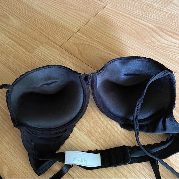 Kensie Lingerie Black Lace Trim Push Up Bra 36C - Picture 9 of 9